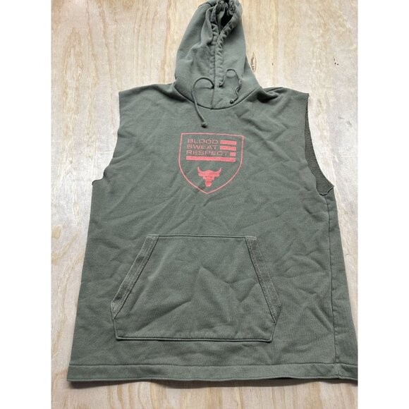 Under Armour Project Rock size XL Heavyweight Sleeveless Terry Hoodie - Picture 1 of 6